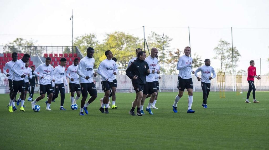 L'AS Monaco à l'entrainement 