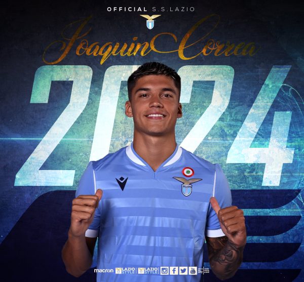 Officiel : Joaquin Correa prolonge avec la Lazio