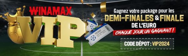 Gagnez des places pour l’Euro en vous inscrivant sur Winamax avec le code VIP**** !