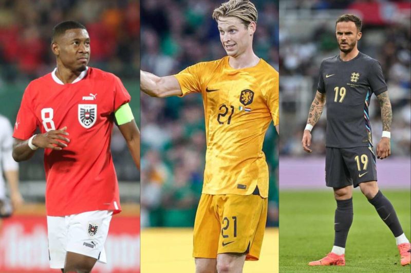 David Alaba, Frenkie De Jong et James Maddison dans le 11 des absents de l'EURO 2024