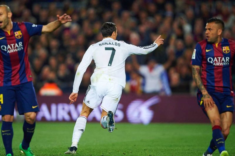 Cristiano Ronaldo (Real Madrid) lors d'un Clasico contre le FC Barcelone