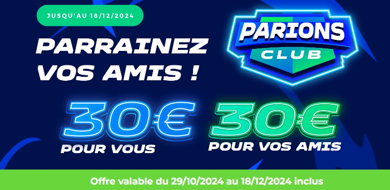 Code promo Parions Sport : 100€ offerts en janvier 2025 !