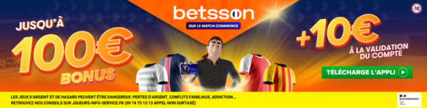 Code promo Betsson BETS*** : 110€ offerts en novembre 2024 !